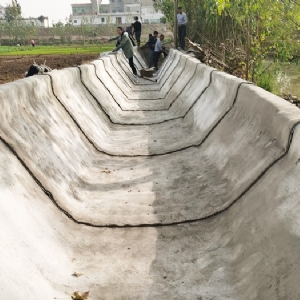 Drainage cement blanket construction project